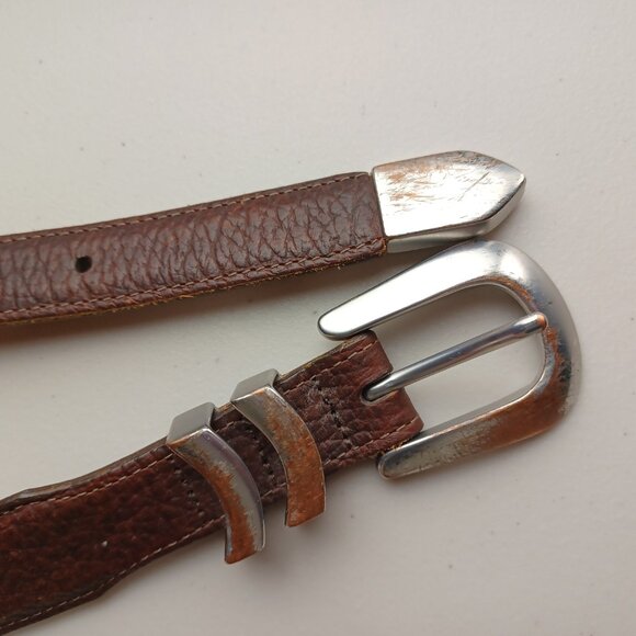 ORVIS Full Grain Bison Leather Belt, Men's/Unisex Size 38 - Picture 8 of 10